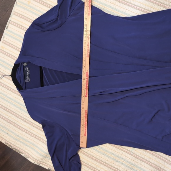 Susan Graver Deep Purple Open Front Cardigan - Picture 5 of 5